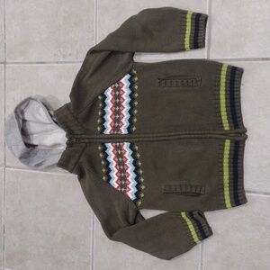 Gymboree Boys Black, Red, Green, Blue, White Zip up Hoodie Long Sleeves Size 5/6